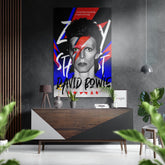 David Bowie Brushed Aluminum Dibond Wall Art.